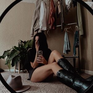 Sleek Black Western Boots